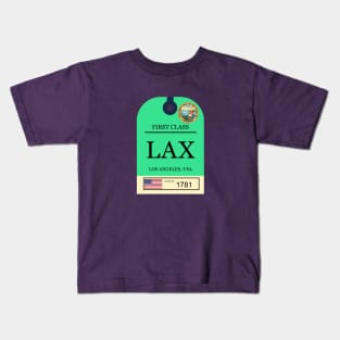 Los Angeles airport strap tag Kids T-Shirt